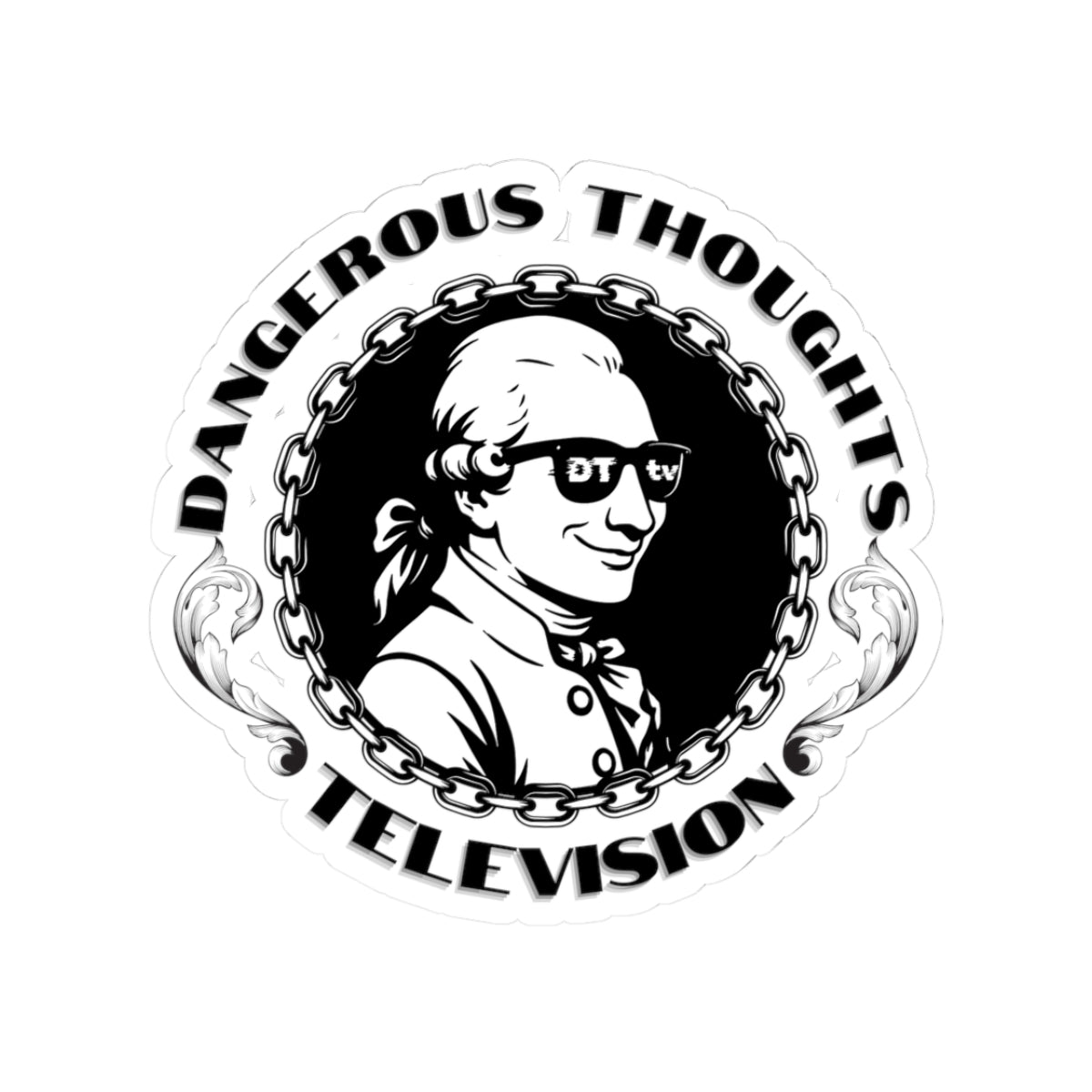 Dangerous Thoughts Kiss-Cut Stickers - Unique Vintage Design for Creative Minds
